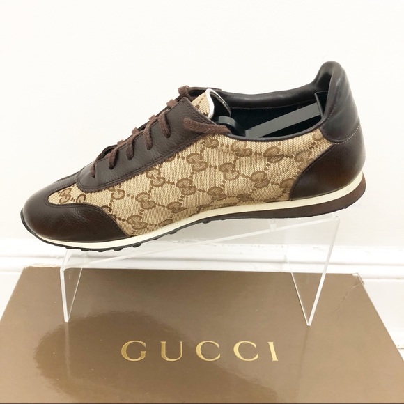 Mens Gucci Classic Sneakers GG Pattern Size 9 - Picture 8 of 8